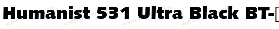 Humanist 531 Ultra Black BT字体转换